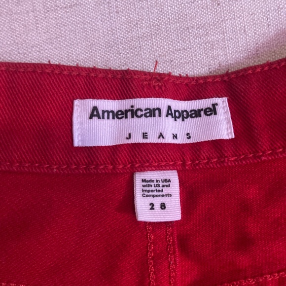 Red American Apparel high waisted shorts! - Picture 6 of 6